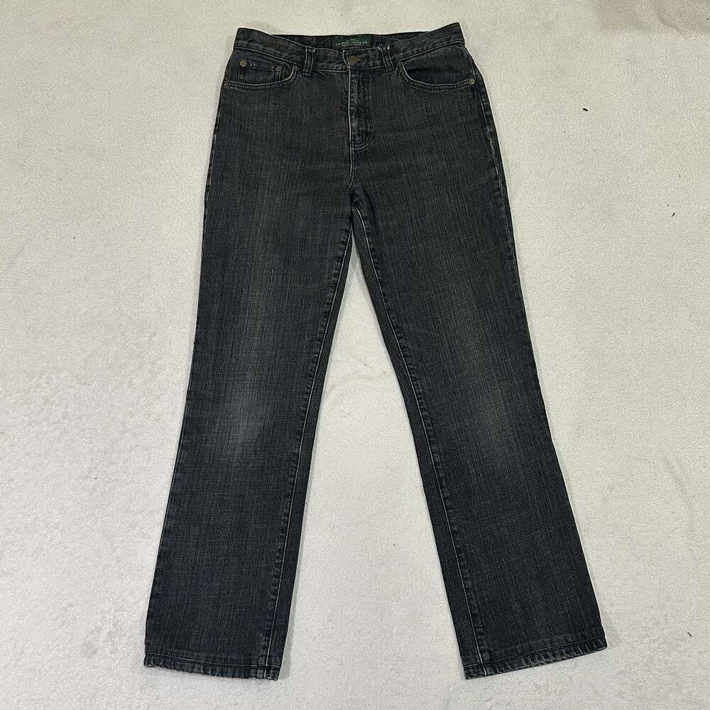 LRL Lauren Jeans Co. Ralph Lauren Black Straight Leg Jeans Size 8